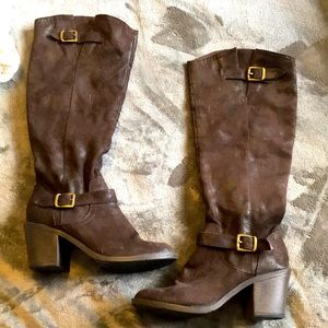 Tall brown boots